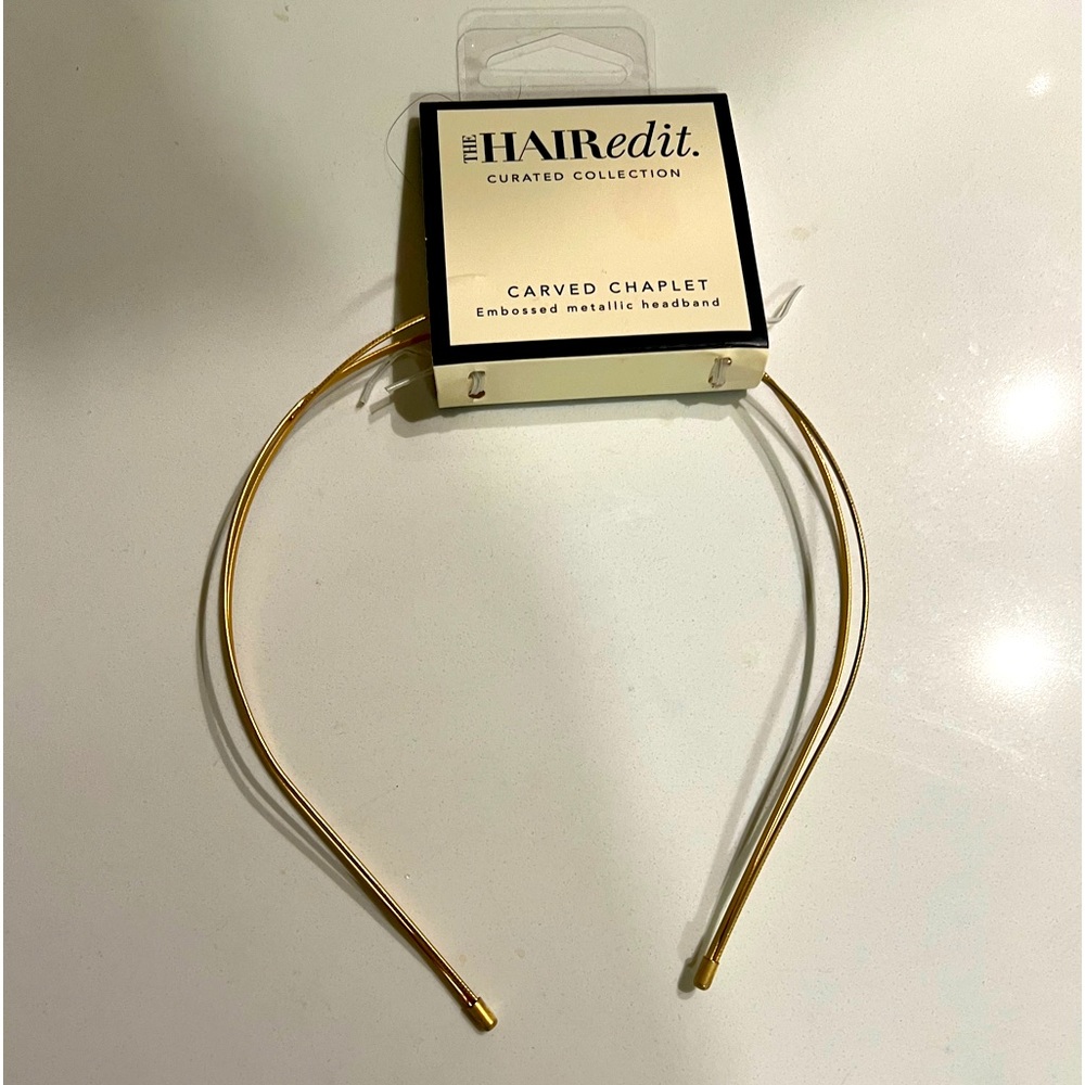 Gold headband. New never warn